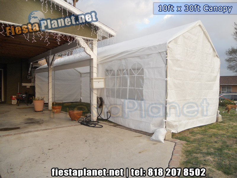 8x6_10x30_canopy_with_walls 10 feet by 30 feet canopy with walls Party Rentals in the San Fernando Valley - Tables Chairs Portable Toilets Linens Round Tables
