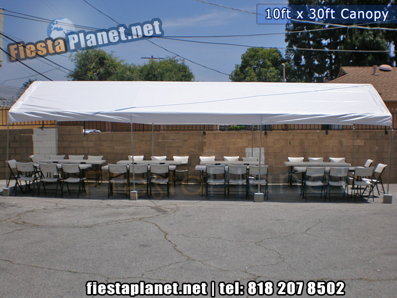 8x6_10x30_partyrental_tents_canopies_san_fernando_valley_2 10feet by 30feet canopy for rent | tables and chairs for rent