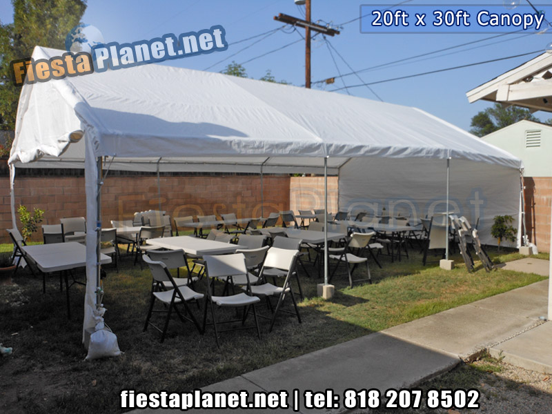 8x6_canopy_20x30_chairs_tables_1 Canopy Tent Rental - 20ft by 30ft canopy with chairs and rectangular tables|Patio Heaters rentals Linens and Table Cloths available