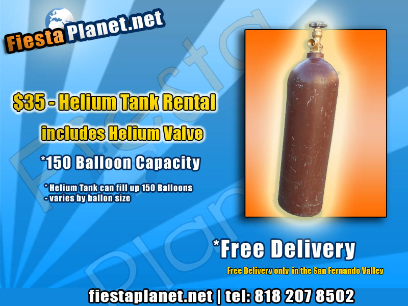 8x6_helium_tanks_with_helium_valve_150_balloons Helium Tank Rentals with helium valve free delivery in the San Fernando Valley party rental services for Arleta, Burbank, Cahuenga Pass, Canoga Park, Chatsworth, Glendale, Granada Hills, Lake Balboa, Lake View Terrace, La Tuna Canyon, Mission Hills, NoHo Arts District, North Hills, North Hollywood, Northridge, Olive View, Pacoima, Panorama City, Porter Ranch, Reseda, San Fernando, Sepulveda, Shadow Hills, Sherman Oaks,Studio City,Stonehurst, Sun Valley, Sylmar, Tarzana, Toluca Lake, Toluca Woods, Tujunga, Valley Glen, Valley Village, Van Nuys, Warner Center, West Hills, West Toluca, Winnetka, Woodland Hills, San Fernando Valley, West Los Angeles, Santa Clarita