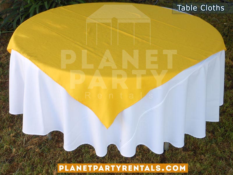 Table Cloths Party Als Tents Tables Chairs Jumpers Patioheaters White Round Table Cloth With Yellow Diamond Runner For San Fernando Valley