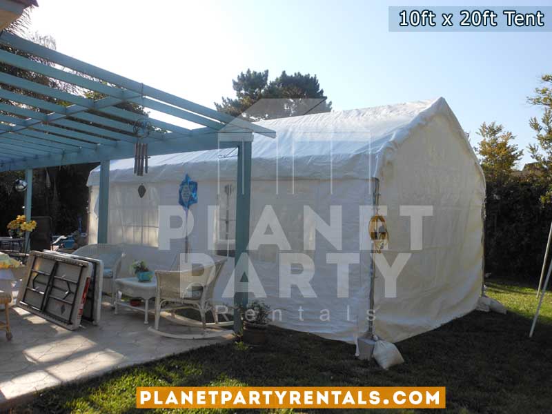 10ft x 20ft white party tent with sidewalls | San Fernando Valley tent rentals, van nuys, santa clarita, simi valley, burbank, panorama city