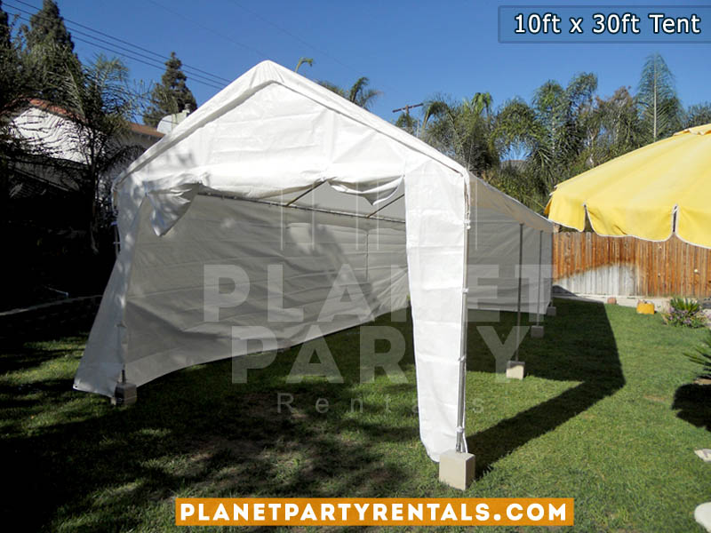 10ft x 30ft White Party Tent | Tent Packages available with tables and chairs